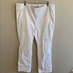 Soft surroundings white pull on jeans size xl